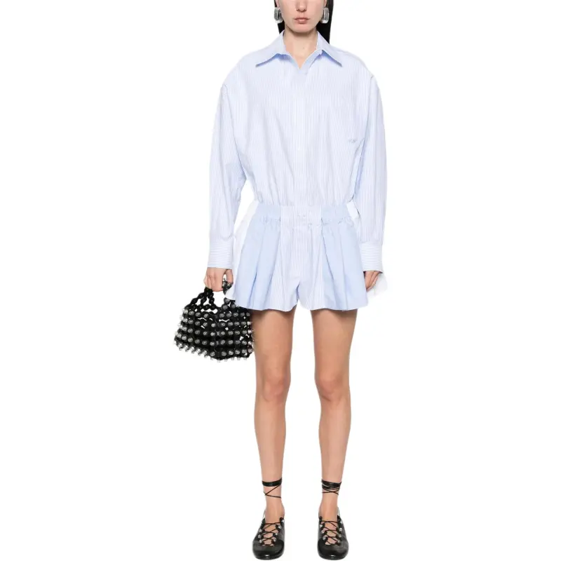 Alexander Wang Pleated Boxer Romper Jumpsuit-2