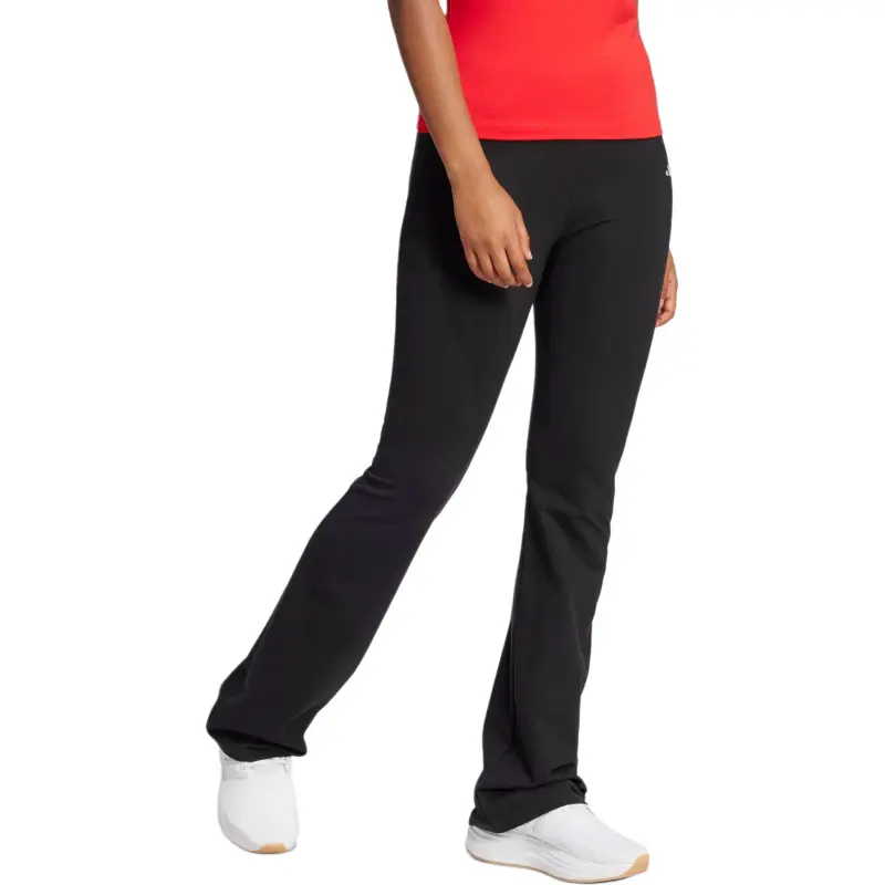 Adidas Women's Essentials Small Logo Flared Leggings Black/White-2