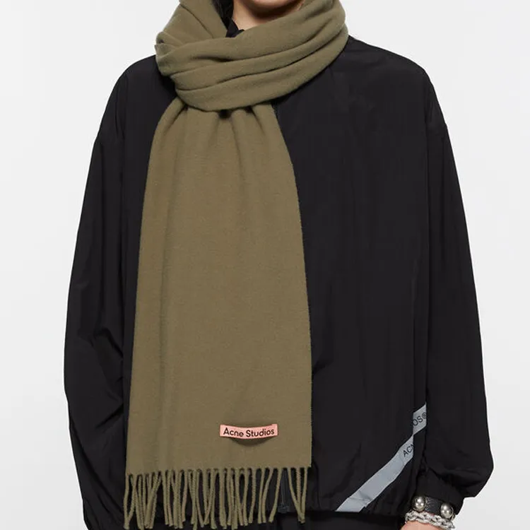 Acne Studios Fringed Wool Scarf-1