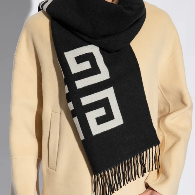 Givenchy 4G Motif Fringed Scarf-1