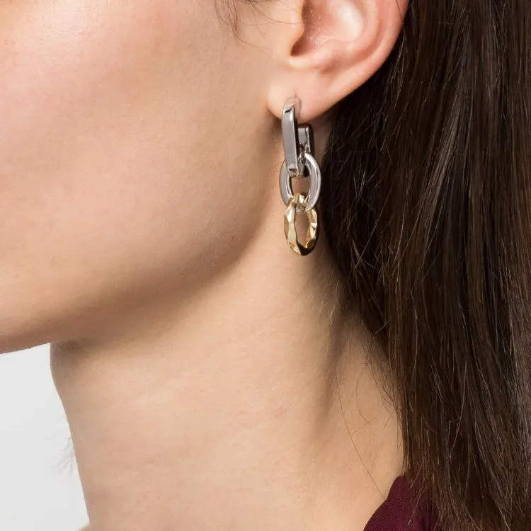 Maje Chain-link Hoop Earrings-2