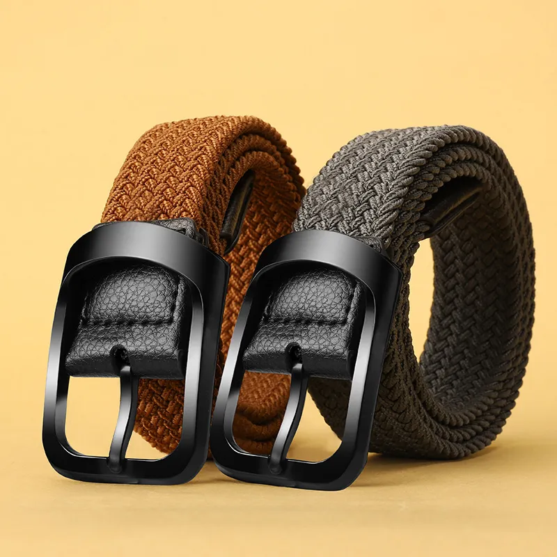 15 MINS Casual Pants With Stretch Pin Buckle Fabric Other Belts Unisex Multiple Colors Width 3.3cm-6