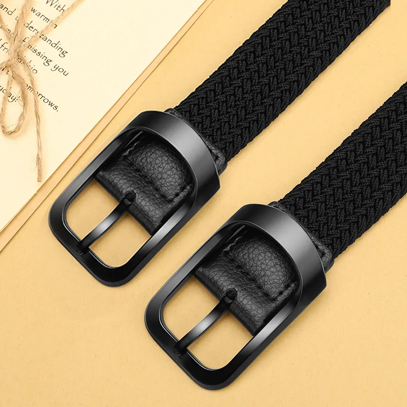 15 MINS Casual Pants With Stretch Pin Buckle Fabric Other Belts Unisex Multiple Colors Width 3.3cm-2