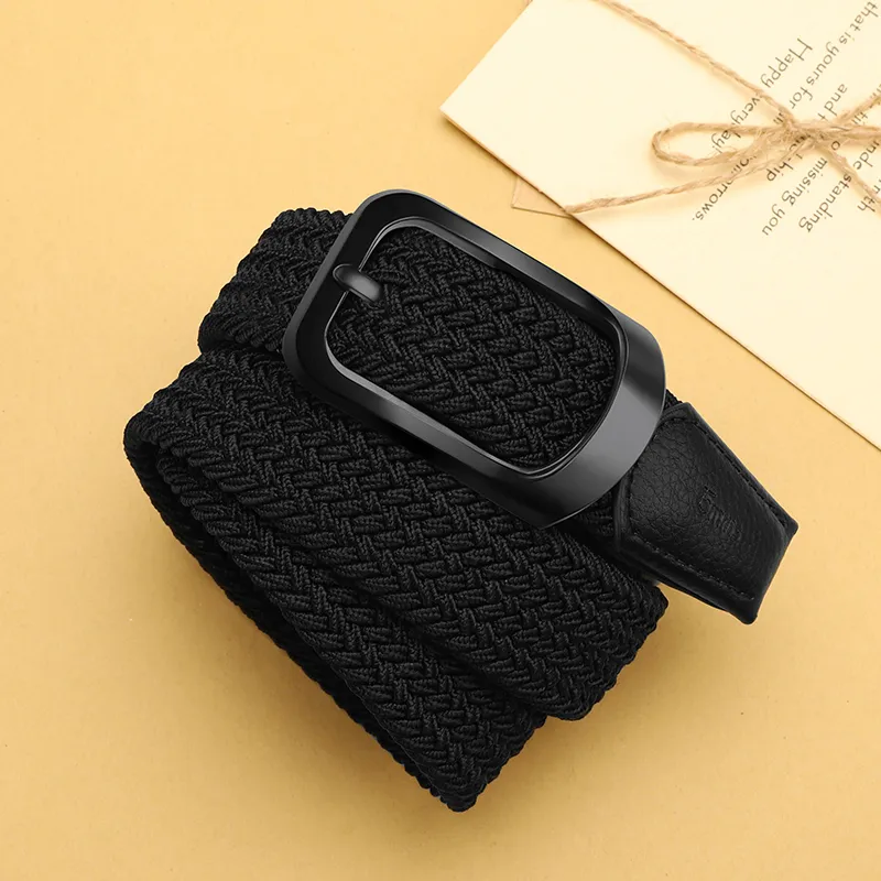 15 MINS Casual Pants With Stretch Pin Buckle Fabric Other Belts Unisex Multiple Colors Width 3.3cm-1