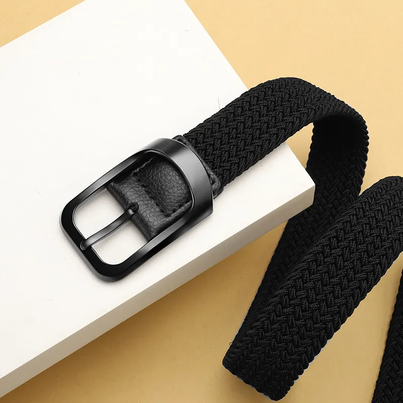 15 MINS Casual Pants With Stretch Pin Buckle Fabric Other Belts Unisex Multiple Colors Width 3.3cm-3