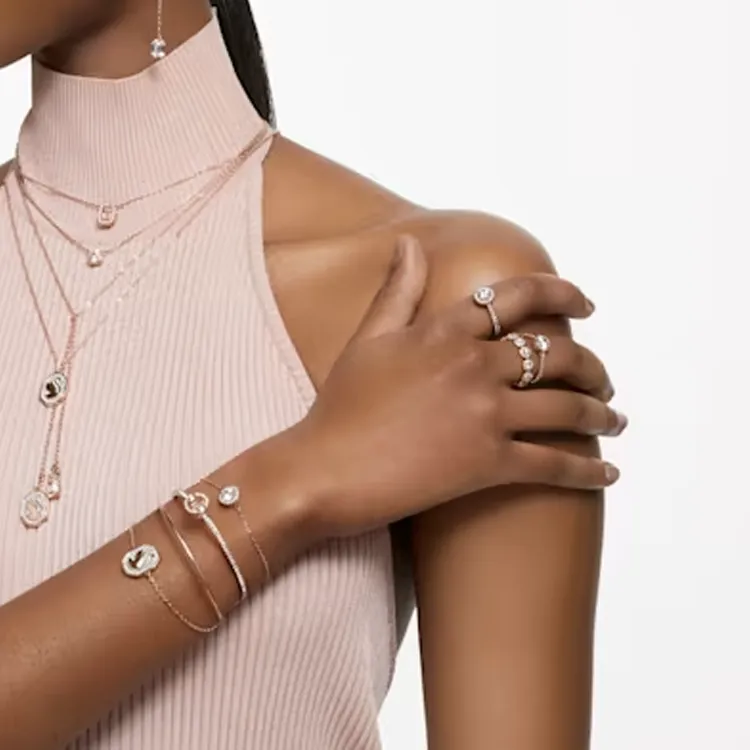 Swarovski Zircon, Crystal Rings Women's Rose Gold-3