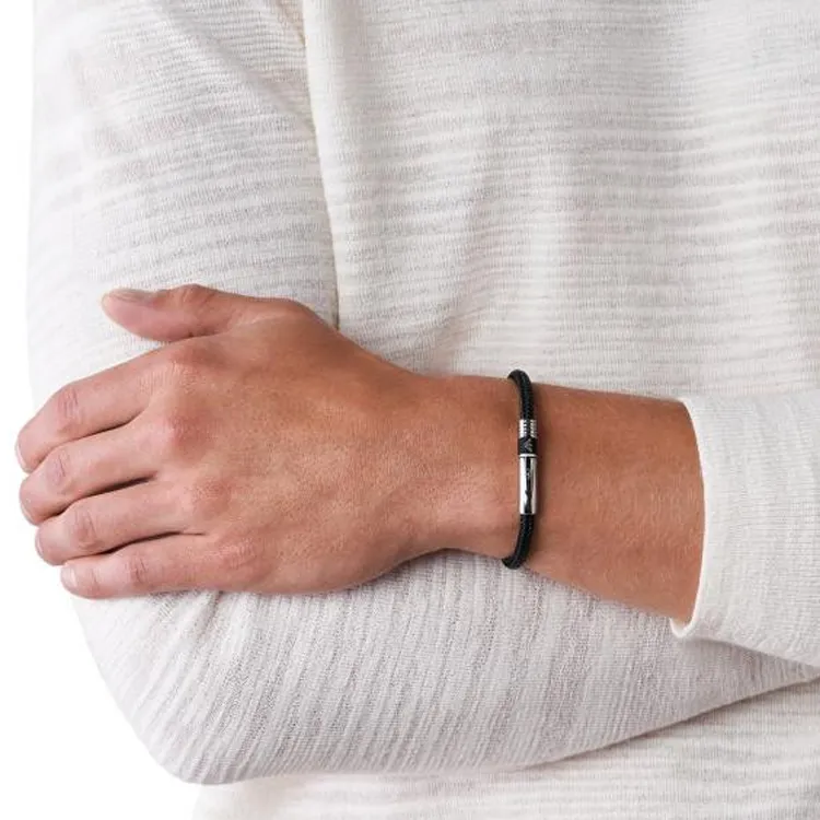 EMPORIO ARMANI Nylon Bracelets Men's Black-3