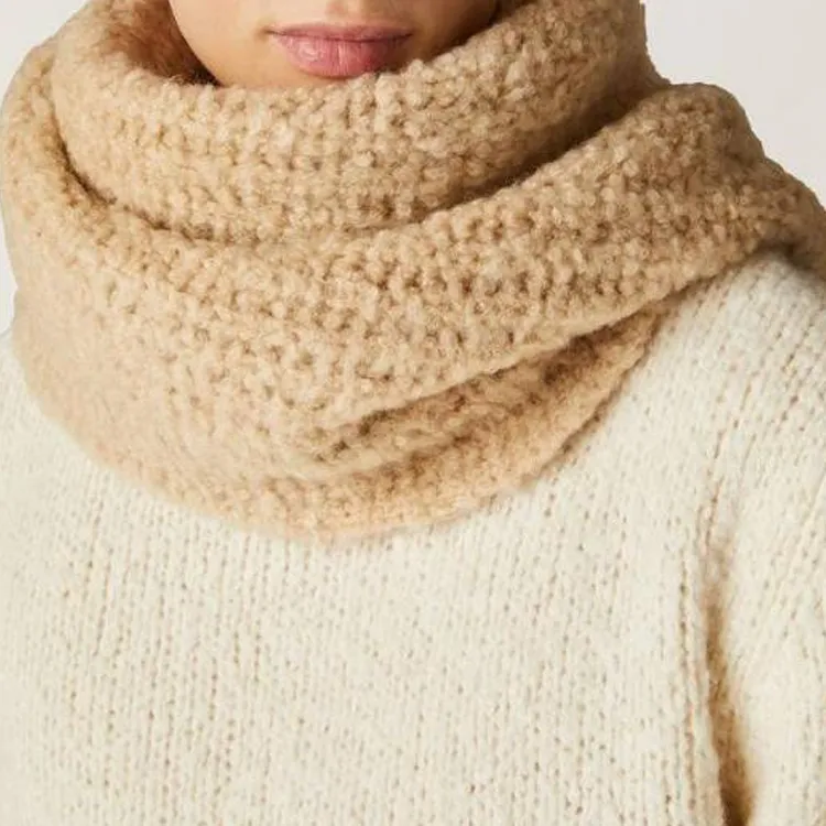 Loro Piana Knit Scarves Men's Camel-1