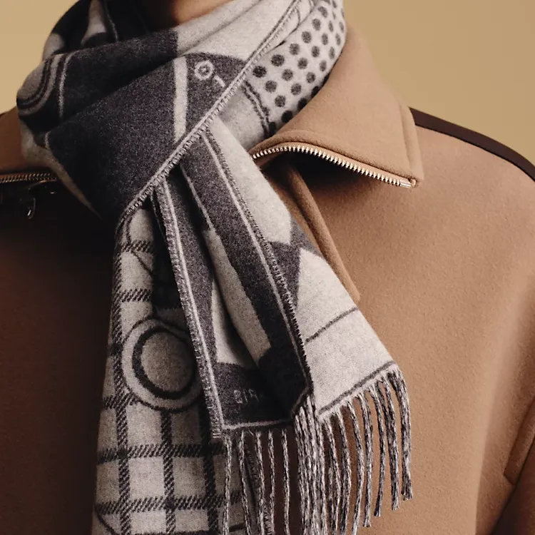 HERMES Knit Scarves Men-1