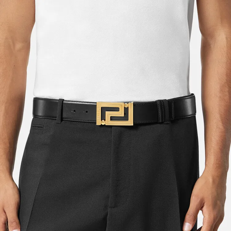 VERSACE Greca Leather Belt-2