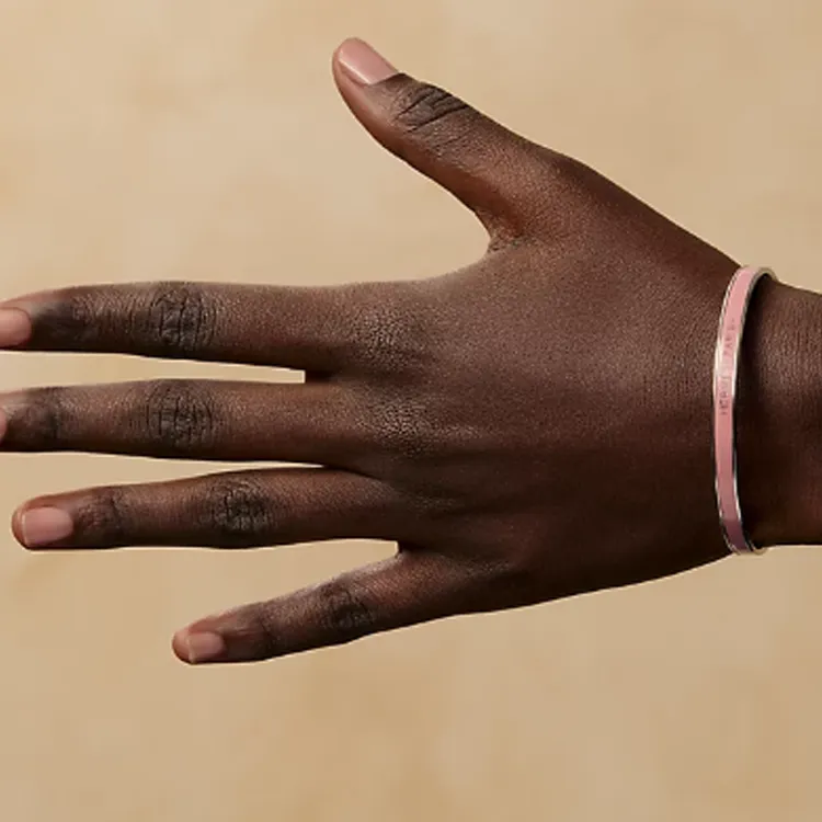 HERMES Enamel Bangles Women's Pink-2