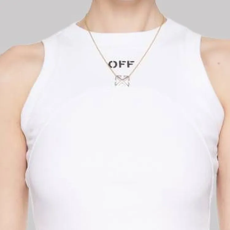 OFF WHITE Arrow Logo Engraved Necklace-2