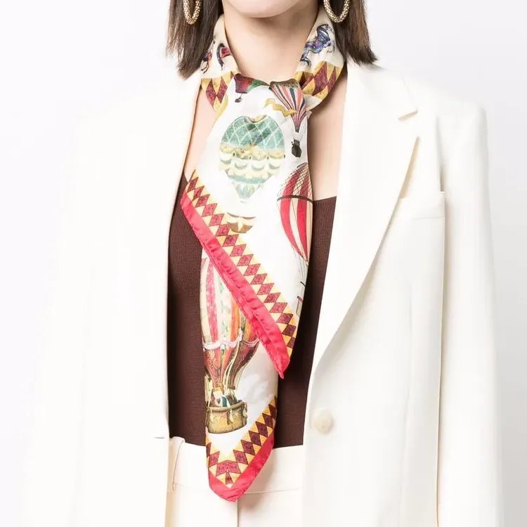 Aspinal Of London Air Balloon Silk Scarf-1