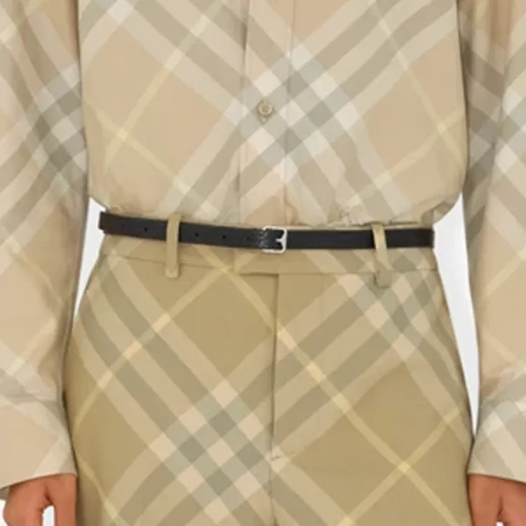 Burberry B buckle Leather Belt-3