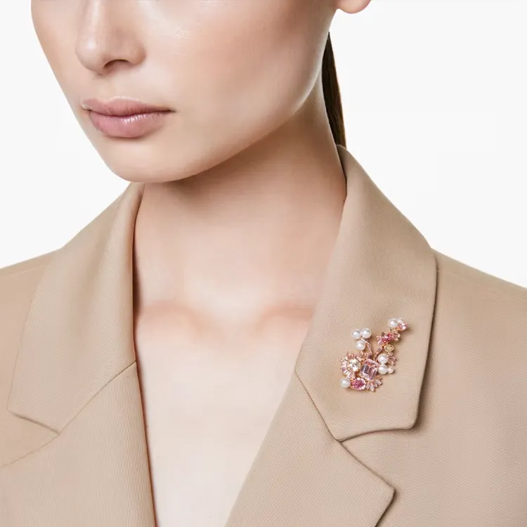 Swarovski Brooches Women's Pink-4