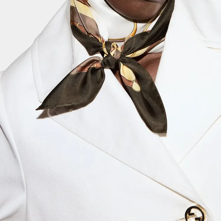 GUCCI Mix print Silk Scarf-2