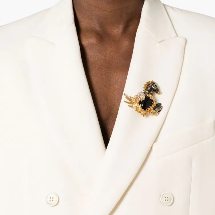 KENNETH JAY LANE Brooches Women's Black-2