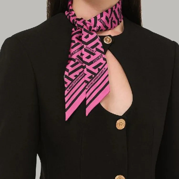 VERSACE Silk Scarves Women's Purple-2
