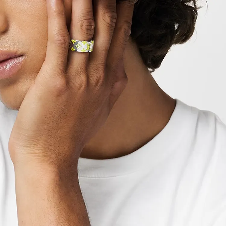 LOUIS VUITTON M1404L Lv Mosaic Ring-3
