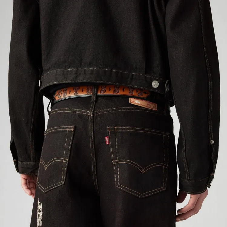 Levi’s Logo Pin Buckle Leather Belts Unisex Brown Width: 3.8cm-1