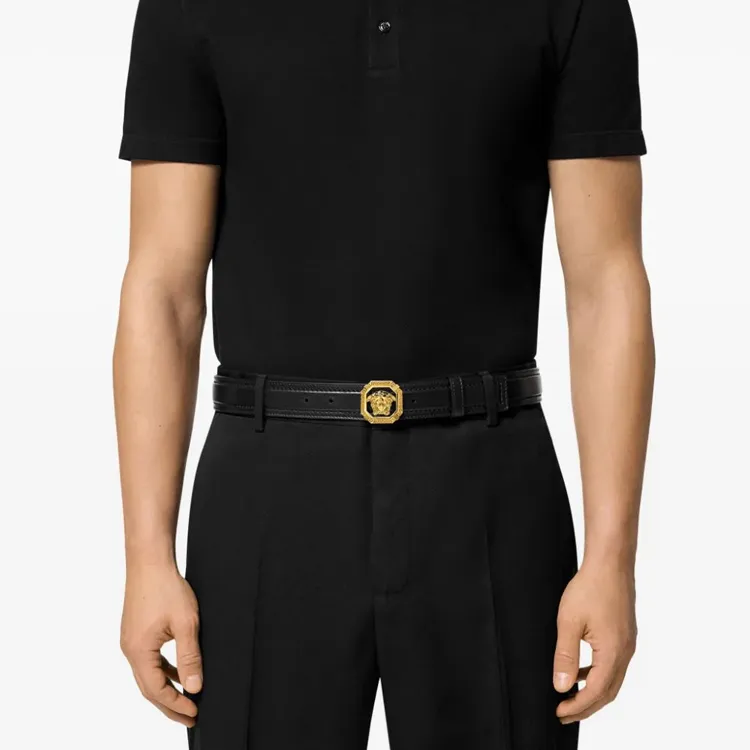 VERSACE La Medusa Leather Belt-2