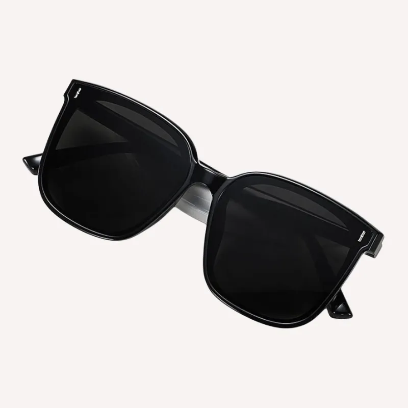 KELING Alloy Square Sunglasses Unisex Black-2
