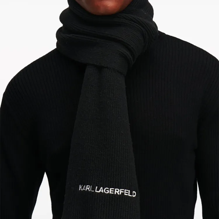 KARL LAGERFELD K/Ikonik 2.0 Ribbed Scarf-2