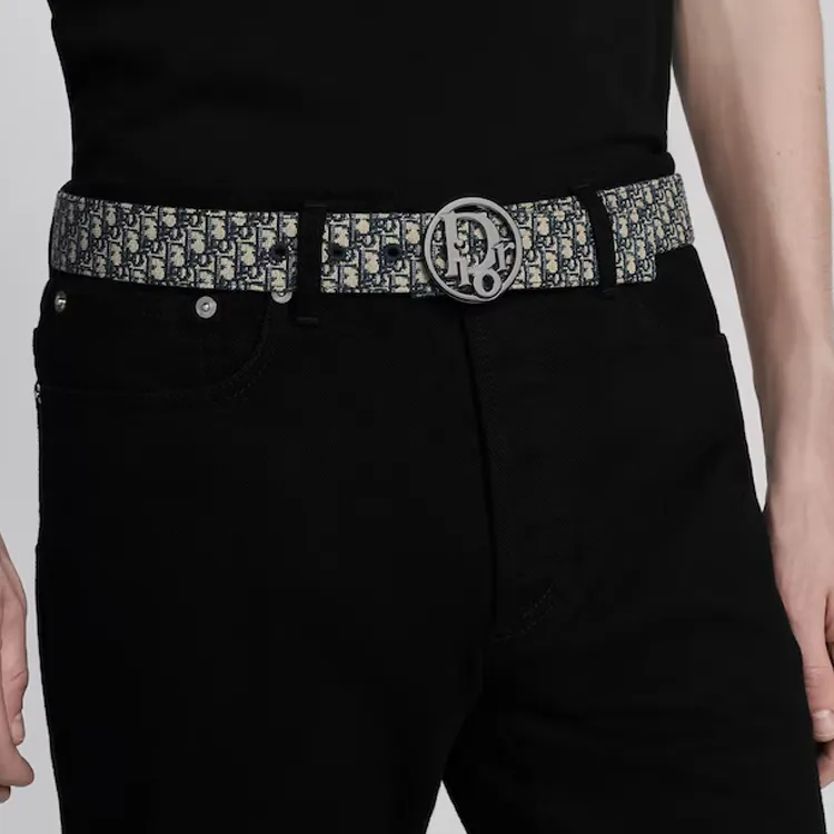 DIOR Brand Logo Unisex Black Width 3.5CM-3