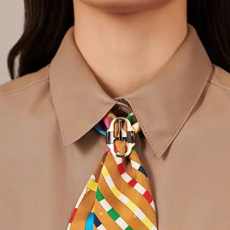 HERMES Scarf Buckle Women's Gold-1