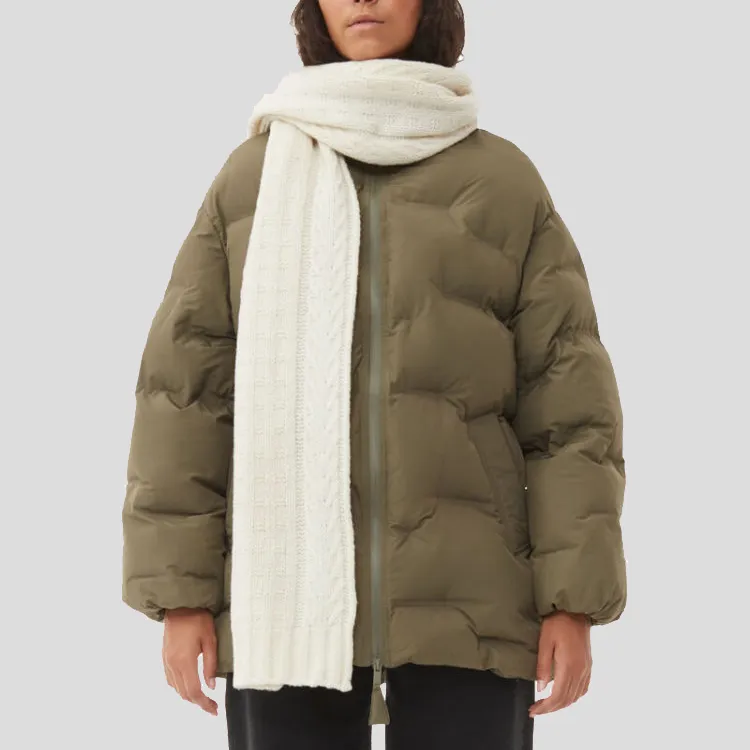 GANNI Knit Scarves Women's Beige-3