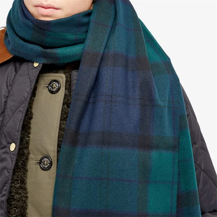 BARBOUR Polyester Knit Scarves Women's Green-1