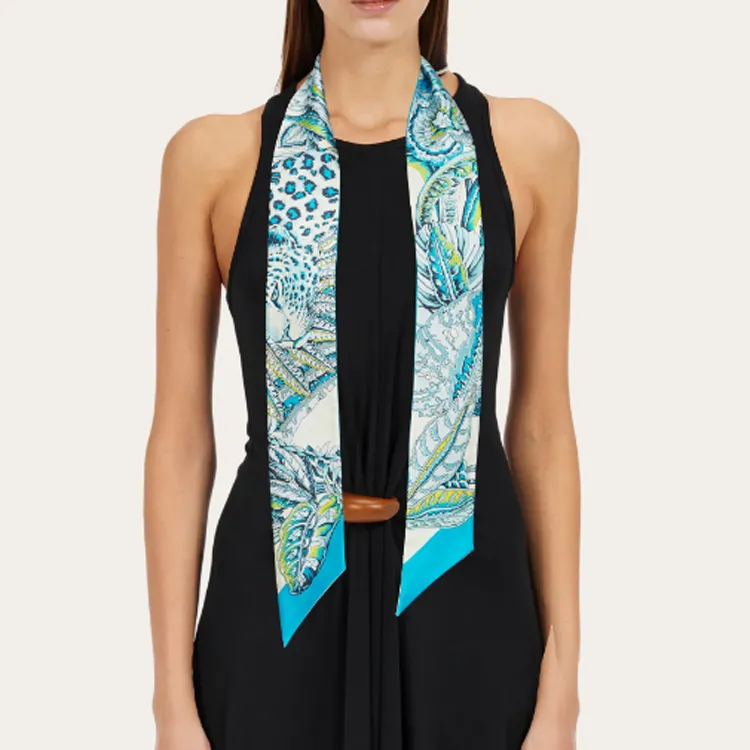 Ferragamo Logo print Silk Bandeau Scarf-2