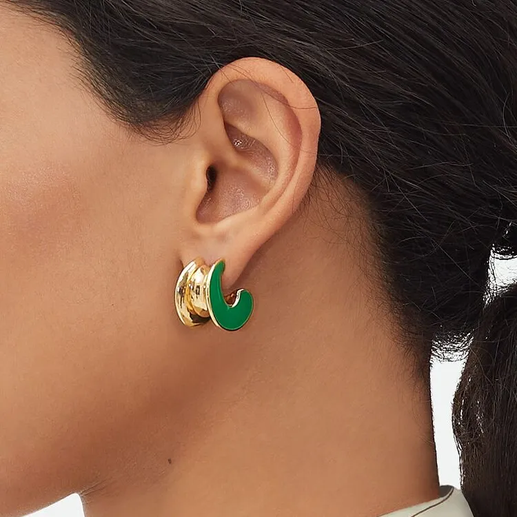 Bottega Veneta H Beam Small Earrings-2