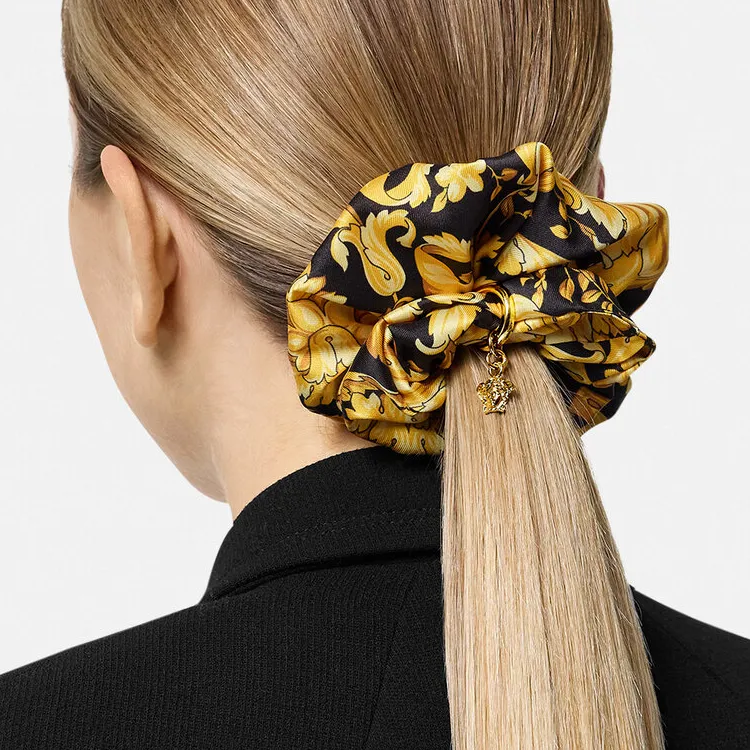VERSACE Polyester Hair Tie Women's Yellow-1