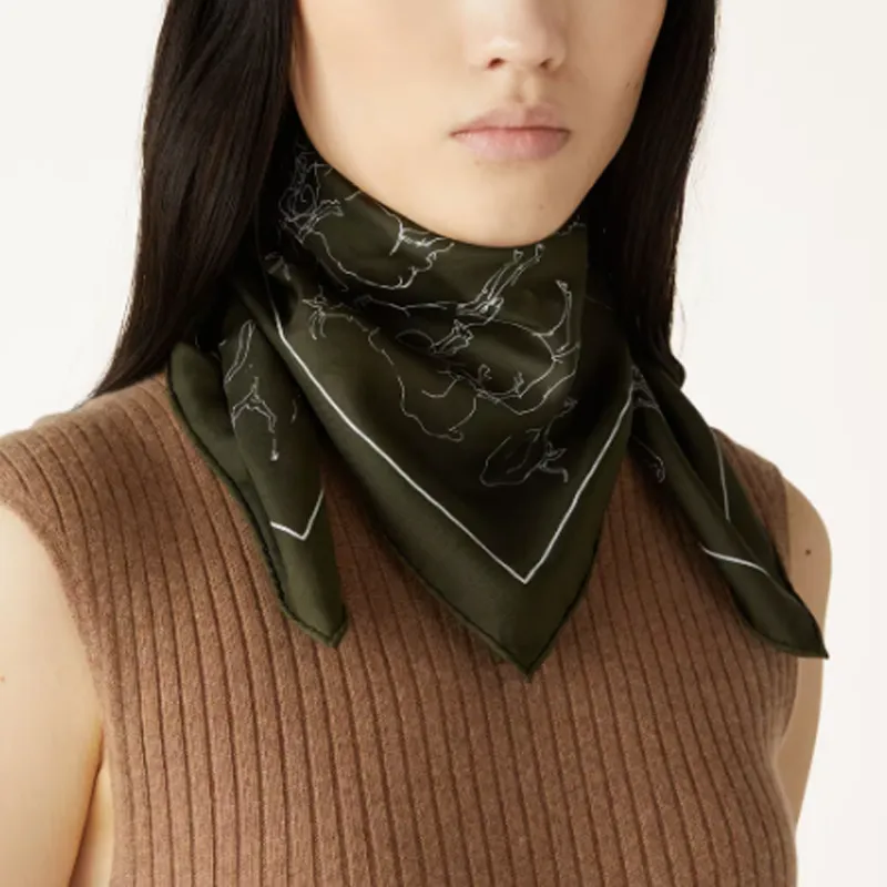 Loro Piana Mulberry Silk Scarves Women's Black-1