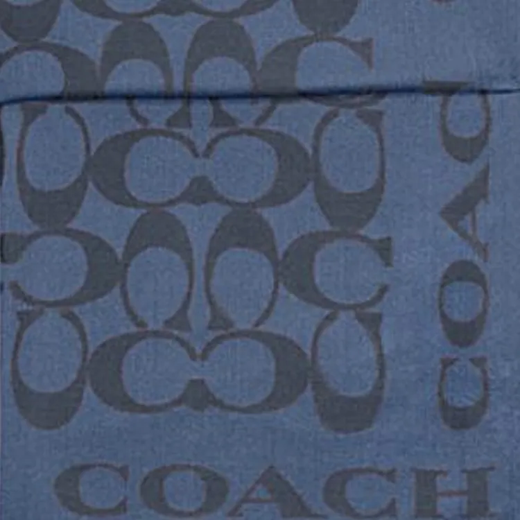 COACH Cotton Shawls Women's Dark Blue-1