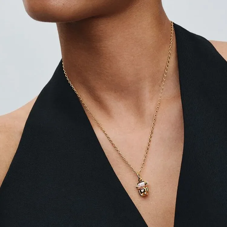 Pandora Sterling Silver Pendants Women's Gold-2