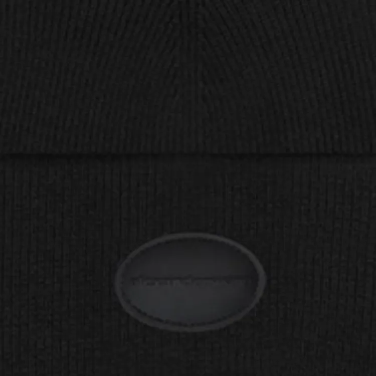 Alexander Wang Logo Patch Ribbed Knit Beanie-1