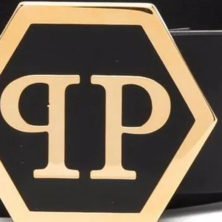 PHILIPP PLEIN Hexagon logo Leather Belt-1