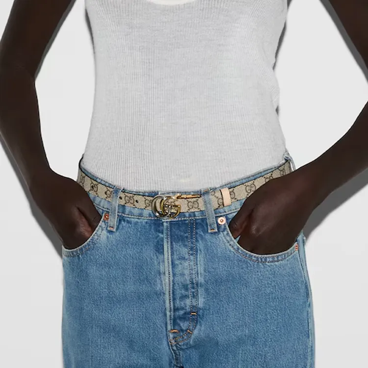 GUCCI Gg Marmont Reversible Thin Belt-2