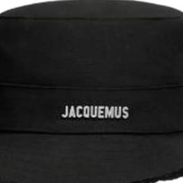 Jacquemus 100% Cotton Bucket Hats Men's Black-1