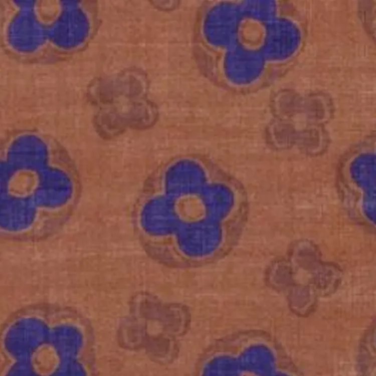 LARDINI Wool Silk Scarves Men's Brown-2