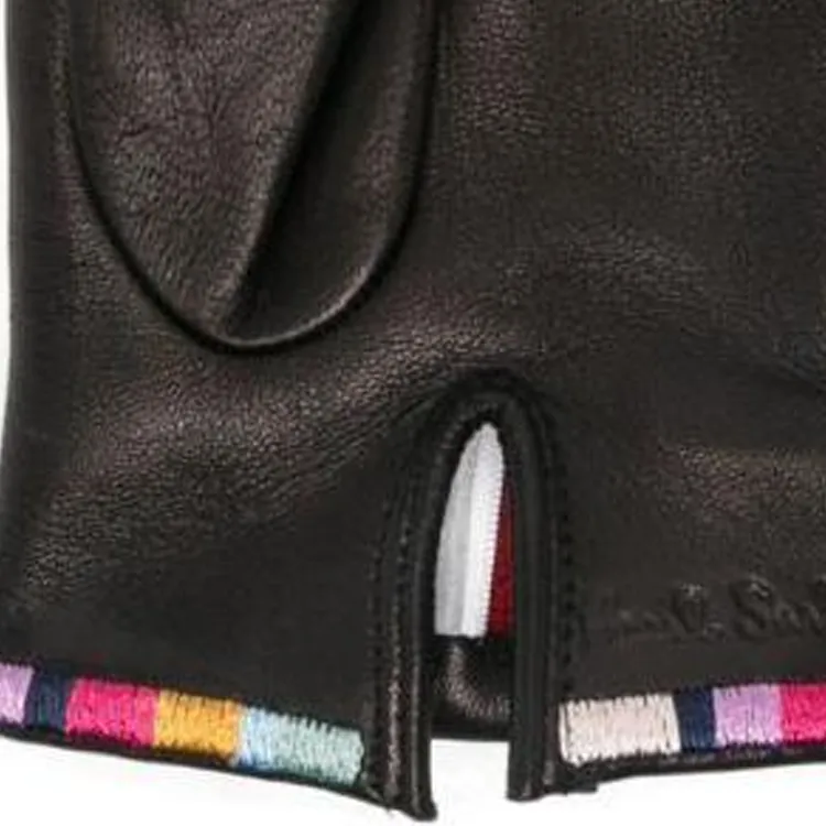 Paul Smith Signature-stripe Leather Gloves-1