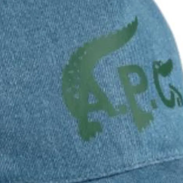 A.P.C . X Lacoste Stonewashed Denim Baseball Cap-2