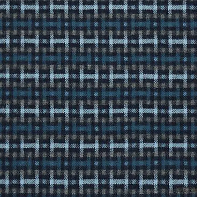 HERMES Cashmere Knit Scarves Men's Marble Blue-1