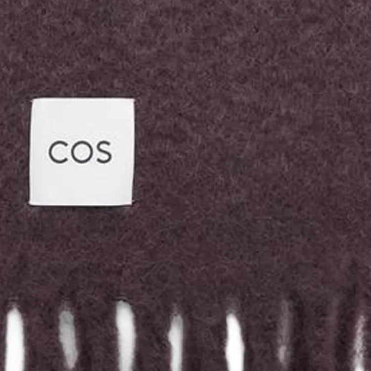 COS Mohair Knit Scarves Women's Burgundy-1