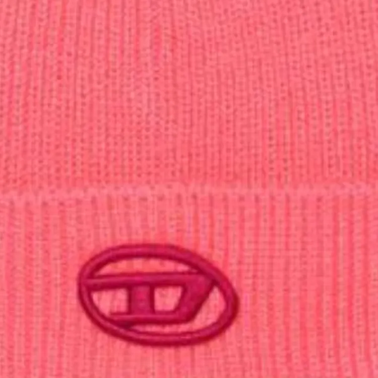 DIESEL Logo Embroidered Turn-Up Hem Beanie-2