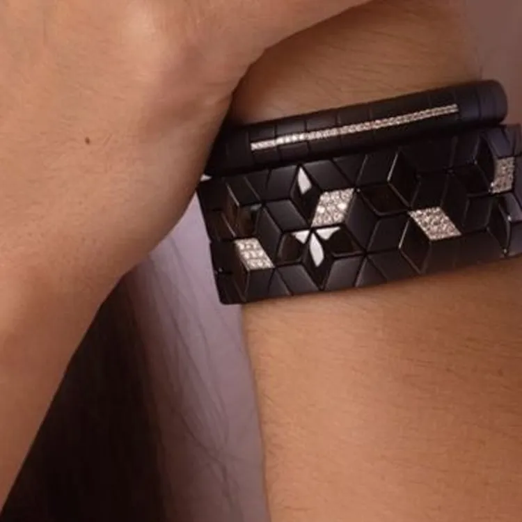 Roberto Demeglio Ceramic Stretch Diamond Bracelet-2
