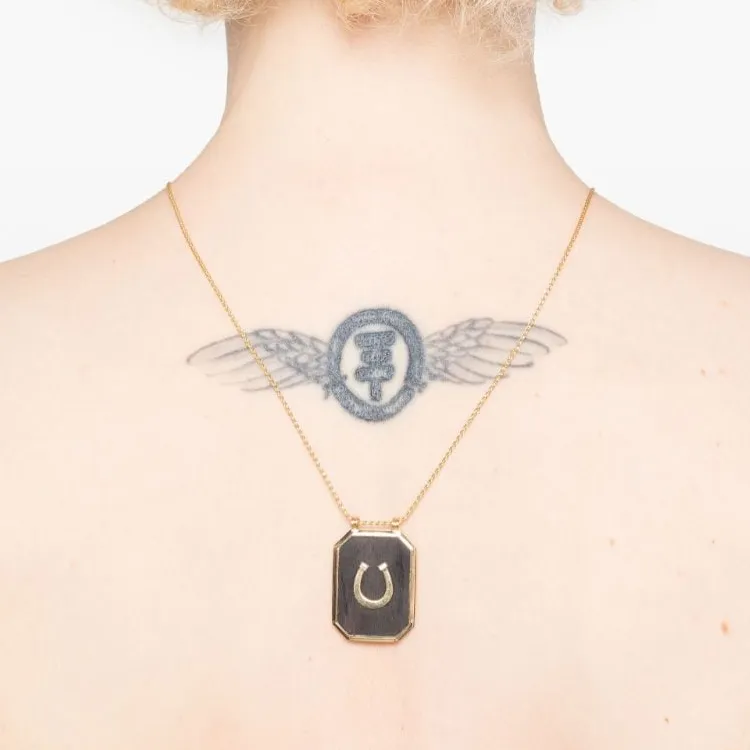 Marie Lichtenberg 18kt Yellow Gold Horseshoe detail Necklace-2