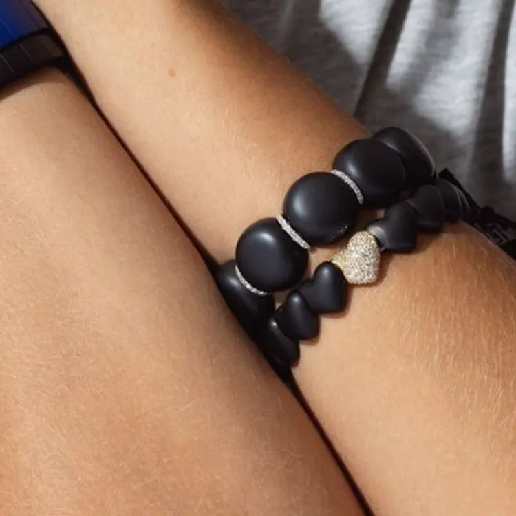 Roberto Demeglio Ceramic Heart Diamond Bracelet-2